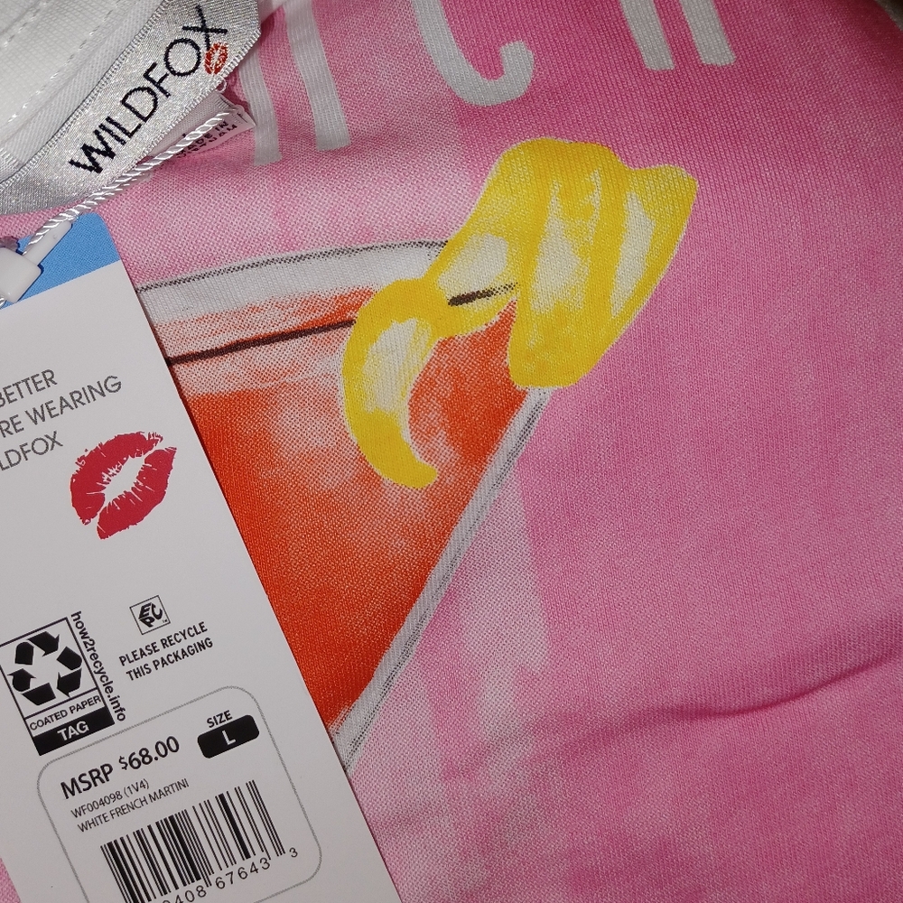 SOLD OUT! 🍸 Wildfox French Martini Graphic Tee 100% Cotton - Picture 7 of 8
